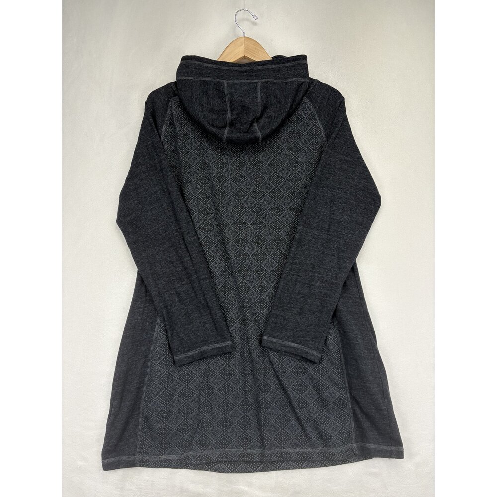 Prana Women's Diamond-Panel Tunic Hoodie Cowl Neck XL - Picture 3 of 9